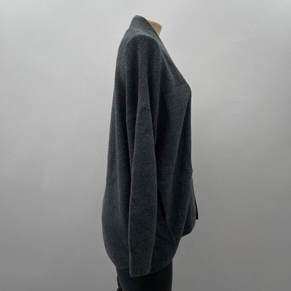 Lululemon Knit Cozy Open Front Long Sleeve Cardigan Pockets Wool Blend Women 4 - Picture 5 of 13